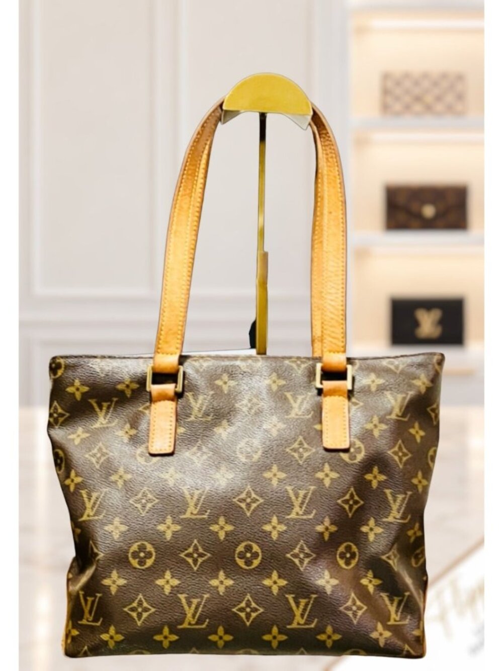 Authenticated!! Louis Vuitton Monogram Cabas Piano Monogram Shoulder Bag